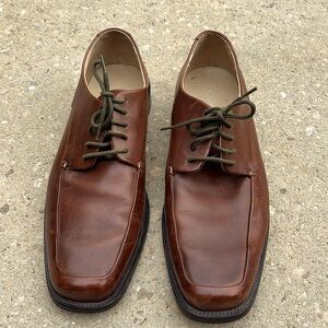 Calvin Klein Men’s Brown 10-1/2 M Lace Up Oxford Shoe Square toe